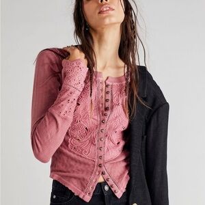 Free people Sidelines long sleeve top small